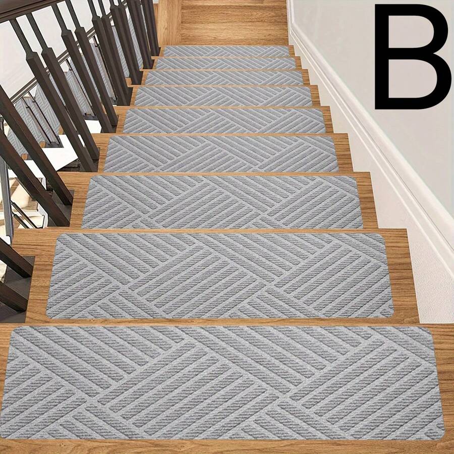 7/14pcs 8 X 30 Inches NonSlip Stair Treads Carpet, AntiSlip Safety