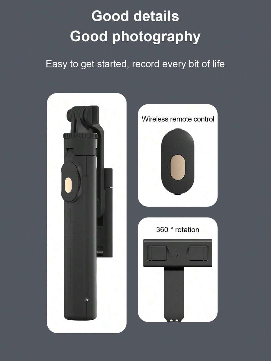 B10 Bluetooth Selfie Stick & Tripod With Triangle Bracket For Mobile