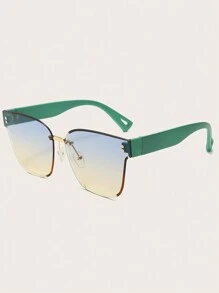 carrées sans monture de style Y2K aux couleurs dégradées, parfaites pour les fêtes, les plages et les voyages. Accessoires de plage pour femmes. basiques pour tenues d'automne-hiver pour femmes, affaires décontractées, cadeaux pour les vacances d'été à la plage, l'extérieur, les voyages