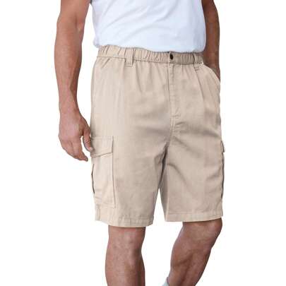 Boulder Creek By KingSize Men's Big  Tall Renegade 9" Full Elastic Waist Cargo Shorts
