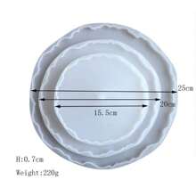 3 Tier Asymmetrical Wavy Square Round Serving Tray Platter Display Stand Coaster Tableware Cake Stand Silicone Mold