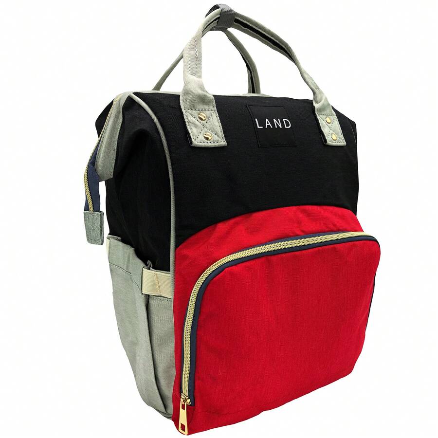 ECOBABY ORIGINAL Bolsas de Pañales Mochila Pañalera Land Termica Oxford 600D mochila pa�alera Land termica Oxford 600D organizador multifuncional bolsillo para toallas pañales y accesorios aislamiento para biberon acabado moderno resistente al agua facil de limpiar y transportar - Negro - Ver 1