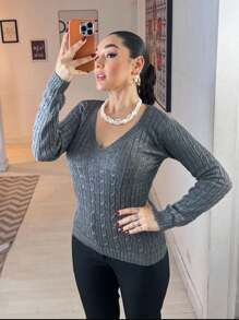 Women Cardigans - Dark Grey - View 1