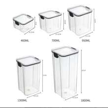 1 hộp đựng thực phẩm 15,5oz/23,6oz/32,1oz/43,9oz/60,8oz có nắp, hộp nhựa trong suốt đựng đồ nhà bếp và tủ đựng thức ăn bán chạy - trong suốt - Xem 1