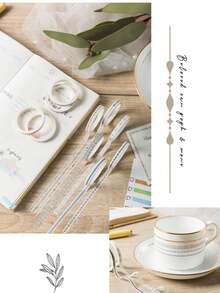 (10pcs/Box) Washi Paper Sticker Tape Set For DIY Scrapbooking And Journal Decorating - C (10pc/box) - View 8