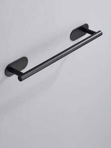 1入組自粘式毛巾架，不銹鋼毛巾吊桿，掛牆式置物架，防銹毛巾掛架，浴室用品 - 黑色 - 查看 4