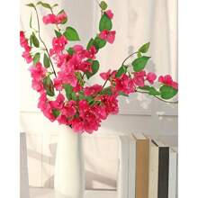 2pcs Artificial Flowers Bougainvillea Branches Faux Floral Stems Long Plant Branches For Party, Wedding Centerpieces Home Garden Wall Decoration, Valentine Day, Gift Gifts Birthday Graduation