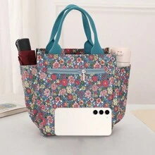 meetself Bolsa de almuerzo aislada, bolsa de almuerzo portátil, bolsa de transporte para lonchera, bolsa de almuerzo para hombres y mujeres de negocios, bolsa bento para estudiantes, bolsa térmica a prueba de salpicaduras y duradera, organizador escolar, bolsas de almacenamiento para maestros, bolsas para el aula, bolsas organizadoras para el aula, bolsas de accesorios para mujeres, suministros escolares, accesorios escolares, cosas de la escuela - Multicolor - Ver 3