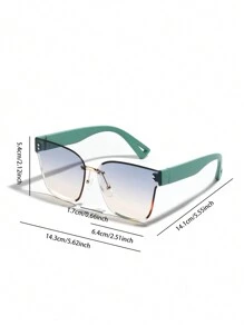 carrées sans monture de style Y2K aux couleurs dégradées, parfaites pour les fêtes, les plages et les voyages. Accessoires de plage pour femmes. basiques pour tenues d'automne-hiver pour femmes, affaires décontractées, cadeaux pour les vacances d'été à la plage, l'extérieur, les voyages
