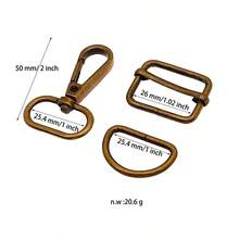 Móc khóa xoay kim loại 1 inch với lớp hoàn thiện bằng đồng thau cổ cho phụ kiện phần cứng túi xách - Đồng - Xem 3