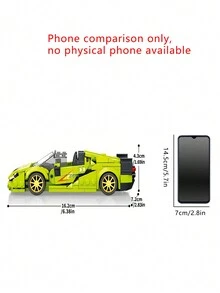 363PCS City Racing Sports Car Building Blocks Speed  Car Vehicle Model Assemble Bricks Creative Desktop Decor Adult Gift - Green - View 6