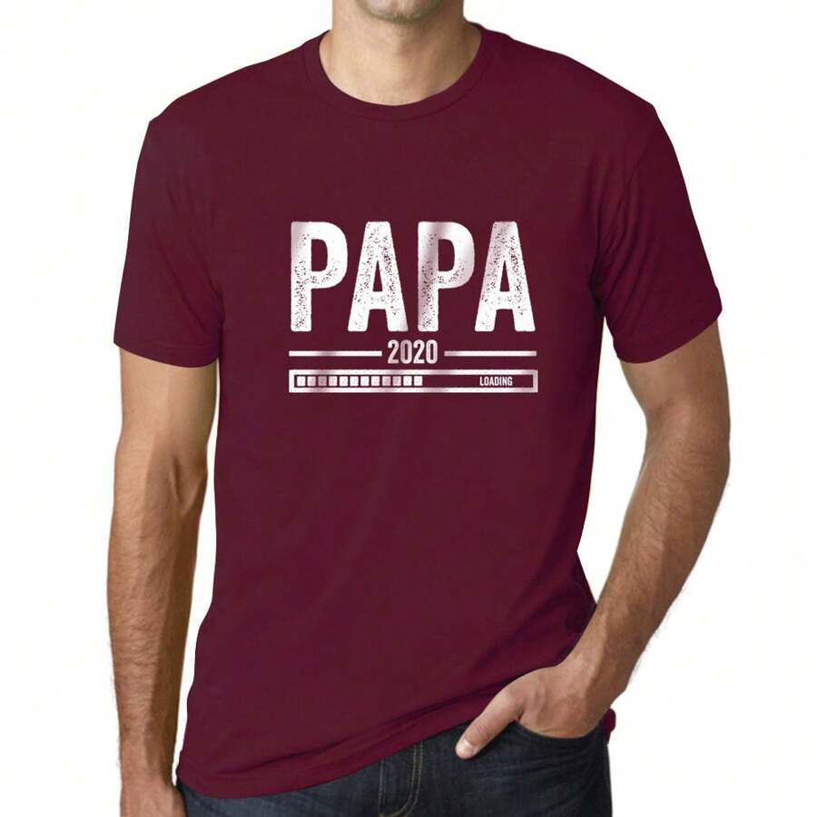 Homme Tee-Shirt Papa Loading Vatertag T-Shirt Graphique Éco-Responsable Vintage Cadeau Nouveauté
