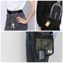 1 件时尚古铜色字母伸缩挂钩带 - 多功能伸缩挂绳、背包/行李连接器、包包吊坠、钥匙扣 - 简单实用，适合日常使用，个性化首字母旅行礼物、节日