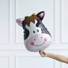 146 件/套农场奶牛气球花拱门套件，含 40 英寸 1-9 粉色数字铝箔气球，适用于动物主题生日、派对或淋浴装饰、圣诞节 - 彩色 - 查看 5