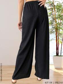 Set de pantalones para dama con diferente estilo para cualquier ocasión - Negro - Ver 2