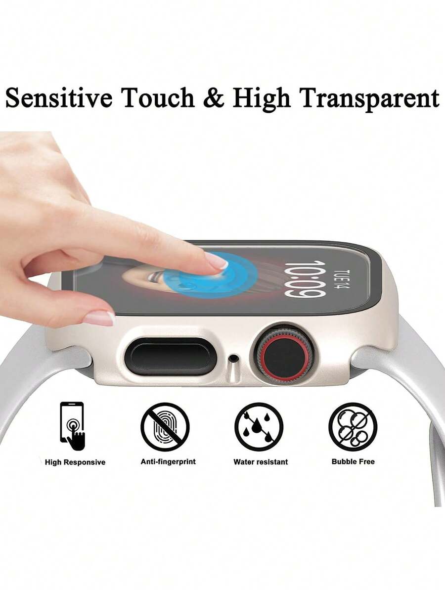 12pcs/Set PC+Tempered Glass Integrated Watch Case, DropProof