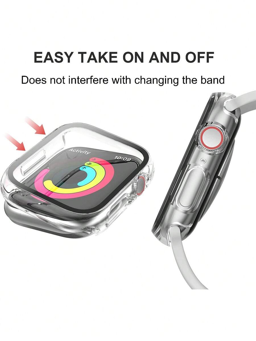 12pcs/Set PC+Tempered Glass Integrated Watch Case, DropProof