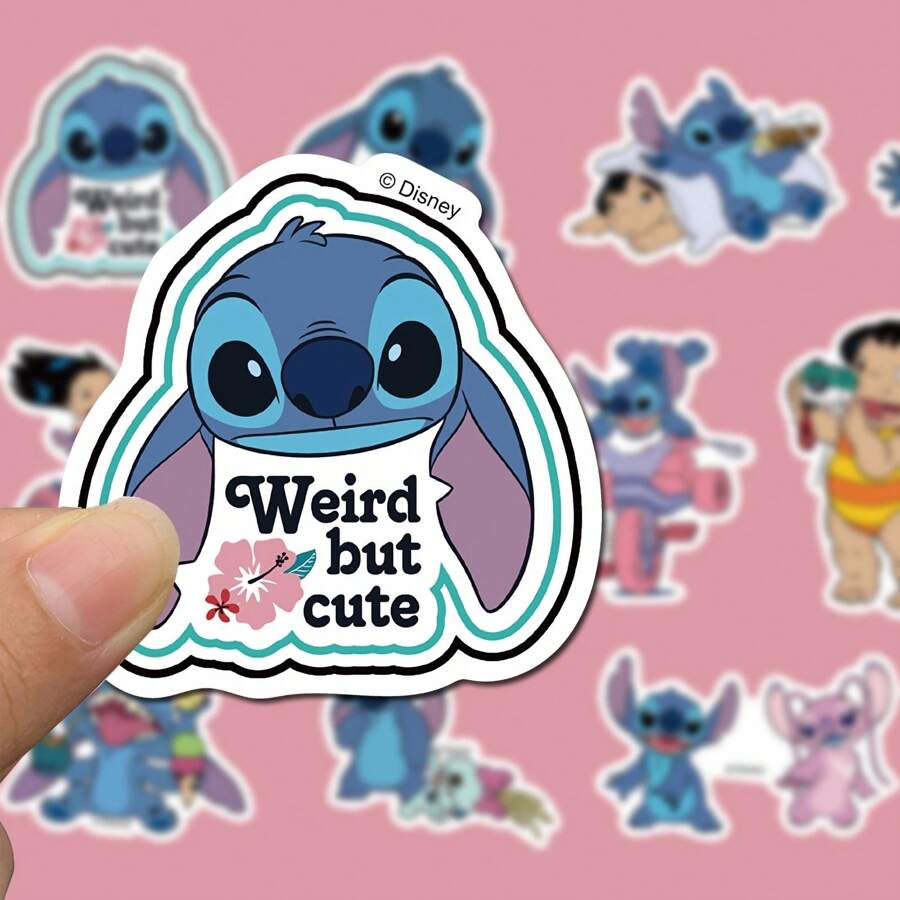 50pcs Stitch Officially Vinyl Waterproof Stickers Gifts Cartoon For