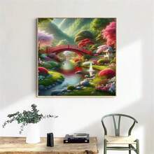 1套精美的5D鑽石繪畫工具套件，全鑽DIY藝術刺繡鑽石繪畫藝術裝飾（不含框），2024新品 - 彩色 - 查看 3