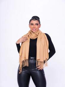 Women's Scarves - 咖啡棕 - 查看 7