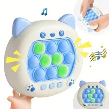 Quick Push Pop Game Fidget Toys Pro For Kids Adults, Handheld Game Fast Puzzle Game Machine, Push Bubble Stress Toy, Relief Party Favors - Blue - View 2