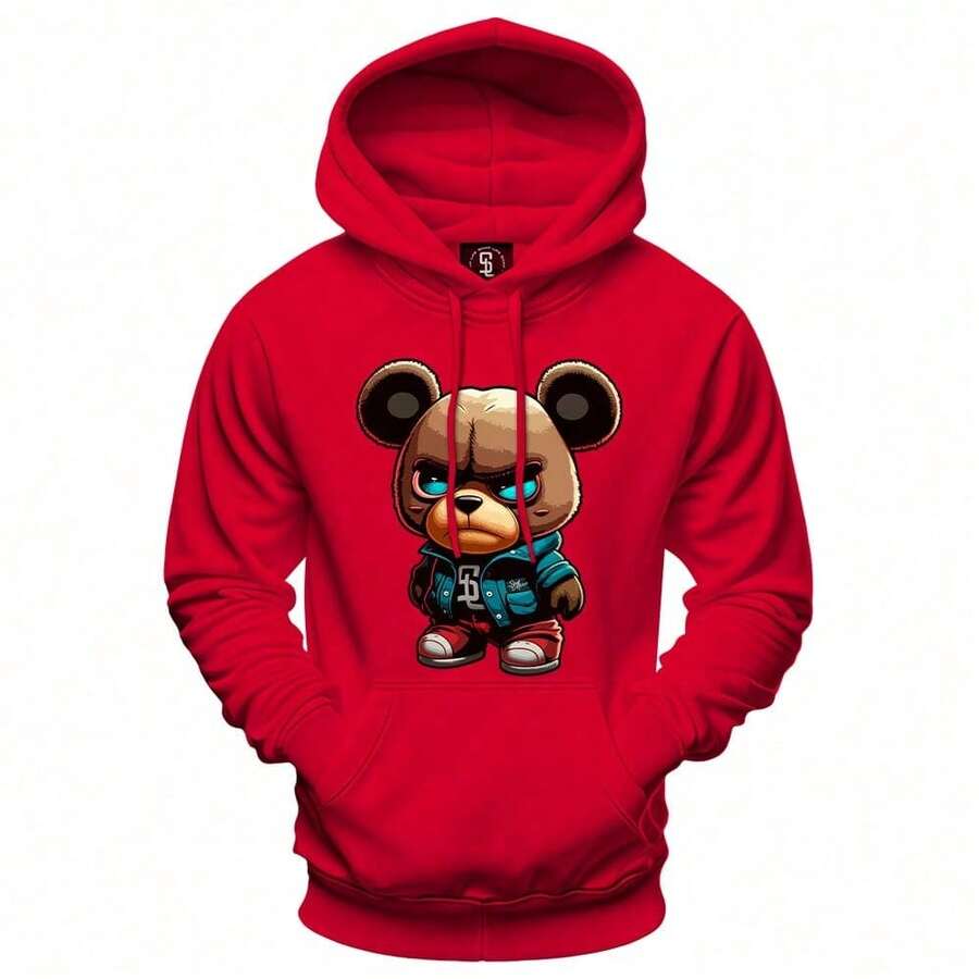 Men Hoodies - Maroon - View 1