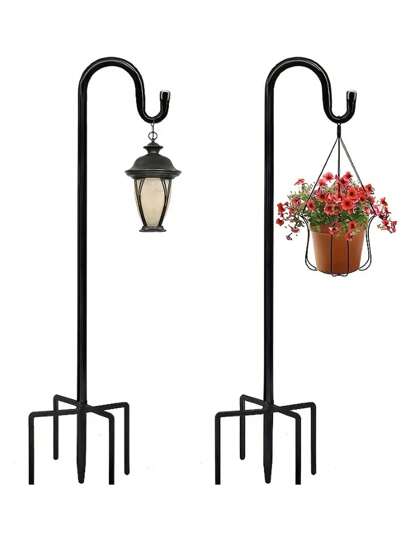 1 套 Shepherd 挂钩，加厚可调节防锈 Shepard 挂钩，适用于户外太阳能灯、庭院花园支架防锈户外草坪灯杆、花篮、喂鸟器