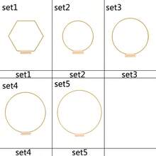 1pc Metal Floral Hoop Rings DIY Macrame Hanging Crafts Wedding Table Centerpieces Decoration Christmas Flower Wreath Garland - Gold - View 2