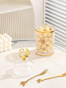 1pc New Style Creative Plastic Candy Storage Jar With Lid And Dustproof Design - Multicolor - View 6