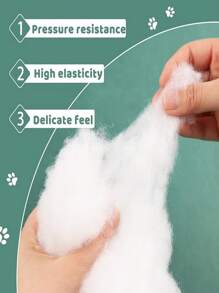400g Chất liệu nhồi sợi Polyester, Chất liệu độn cho thú nhồi bông và đồ chơi Amigurumi - trắng - Xem 5