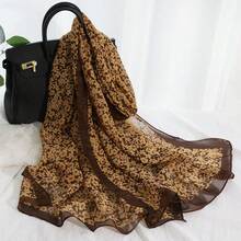 Elegant Women Floral Printed Chiffon Scarf, Beautiful Beach Cover-Up - Floral Print Chiffon Scarf - View 8