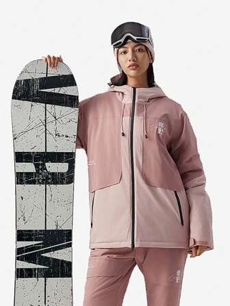 TECTOP Women's Ski Jacket, Waterproof Outdoor Wear With Multiple Pockets And Zipper Design, Suitable For Winter Snow Sports