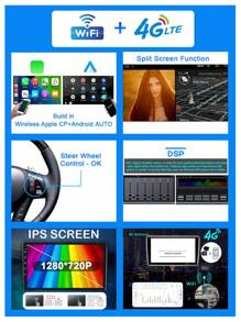 八核八GB+128GB,10.1英寸IPS高清1280*720P觸控屏幕,無線Apple Carplay和Android Auto,2-DIN Android 13車用收音機,通用多媒體視頻播放器,適用於日產現代豐田,2DIN Autoradio GPS導航音頻,FM / AM收音機,WIFI 4G LTE,包括AHD 170度魚眼車後視攝像頭 - 黑色 - 查看 5