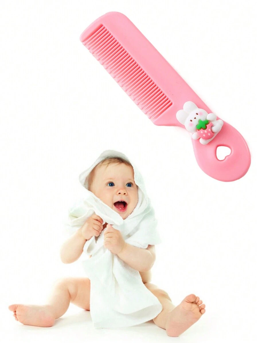 1 peine portátil para cabello de niña con diseño de dibujos animados, entrega de color aleatorio - Multicolor - Ver 1