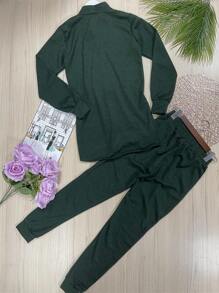 Women Two-Piece Outfits - 綠色 - 查看 2