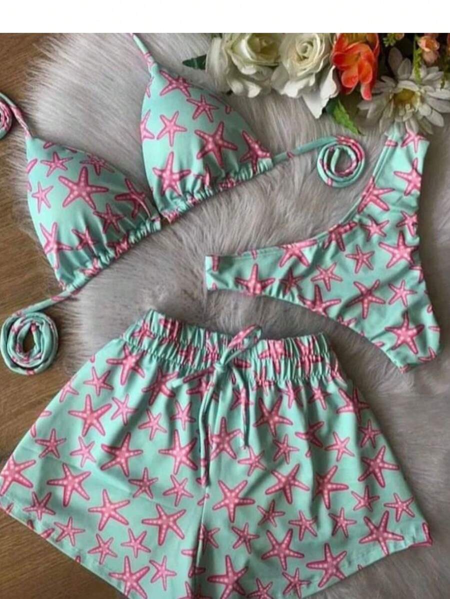 Women Bikini Sets - Mint Green - View 1