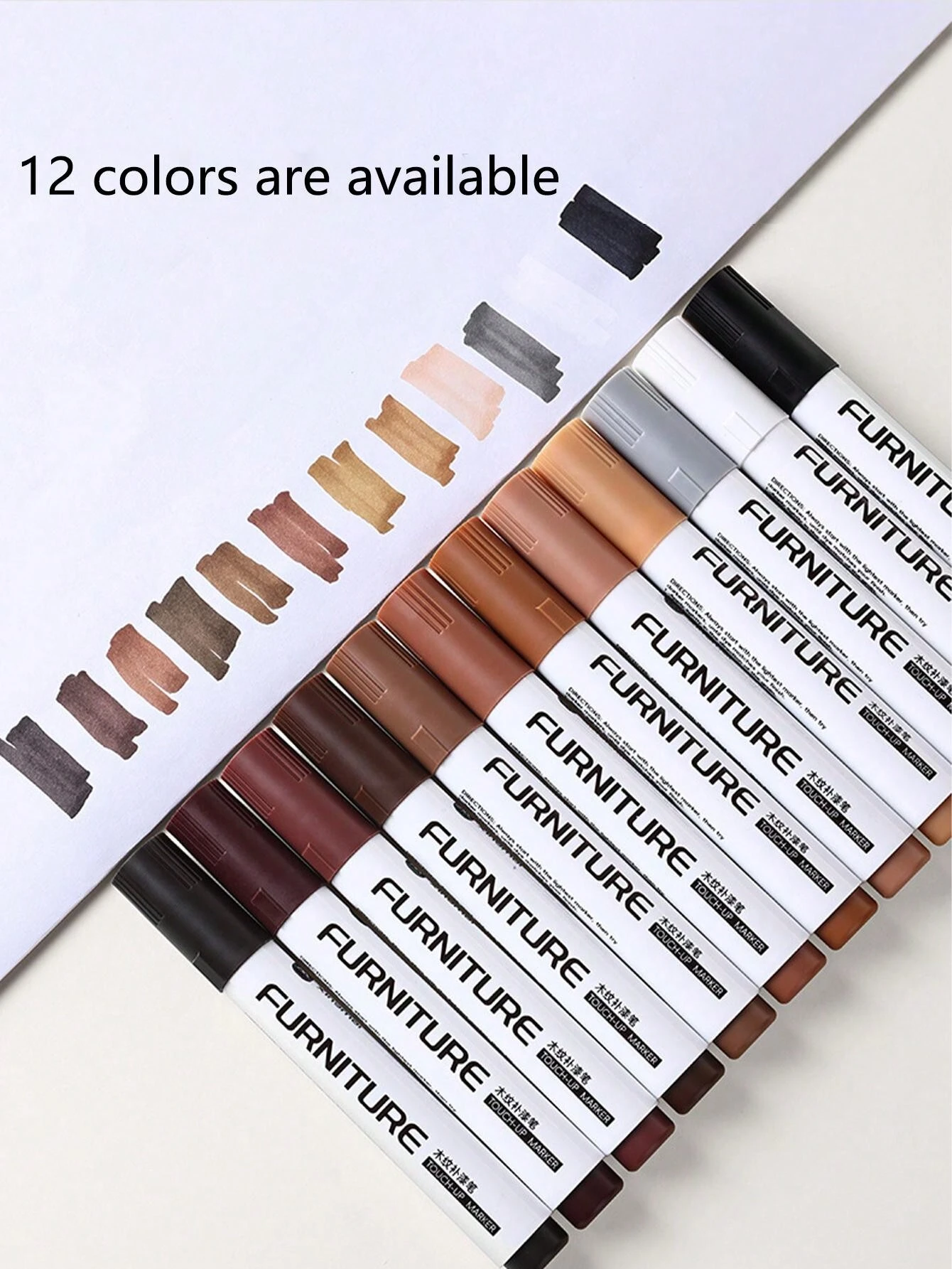 Furniture Color Repair Pen Wood Grain Paint Pen Scratch White Edge