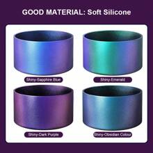 1 件渐变色硅胶靴，适用于 Adventure 和 Iceflow 玻璃杯，防滑保护水瓶套，适用于 12-24 盎司，2.95 英寸/7.5 厘米底盖 - 杯子配件 - 彩色 - 查看 10