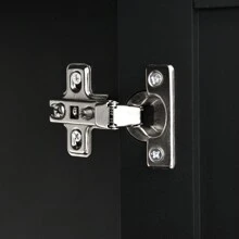 MISSUNNY  Farmhouse Kitchen Island Set With Drop Leaf And 2 Seatings,Dining Table Set With Storage Cabinet,  Drawers And Towel Rack, Black+Rustic Brown