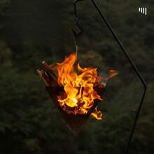 1個戶外三角篝火爐燒烤掛架不銹鋼露營篝火掛架平台野火柴木爐便捷炭火爐 - 白色 - 查看 4