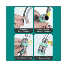 Kitchen Faucet Filter Tap Water Purifier Kit 4 Pieces - 杏色 - 查看 8