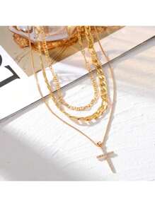 Women Pendant Necklaces - Gold - View 2