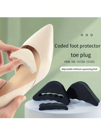 1pair Half-Sponge Forefoot Insert Pad For Women High Heel Shoes, Anti-Slip Shoe Insoles, Perfect Gift For Your Girlfriend, For Women High Heels Women Pumps And Men Sneakers Shoes Summer