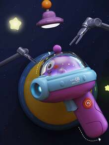 太空人玩具男孩，太空人投影兒童玩具男孩2合1槍玩具，適用於2-10歲兒童 - 彩色 - 查看 3