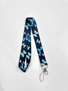 mengtuibian 1pc Cartoon Butterfly ID Card Lanyard, Suitable For Hanging Keys, Phone Lanyards, Game Consoles, Camera Lanyards, Document Lanyards, Access Passes, Transportation Cards, Work Permits, Venue Certificates, Concerts, Cocktail Parties, Etc.