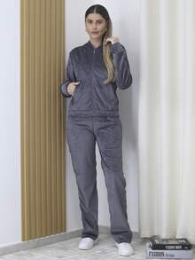 Women Two-Piece Outfits - Grey - View 4