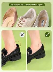 1 Pair Transparent Silicone Gel Heel Inserts, Comfortable Insoles For Heel Protection Or Loose Shoes