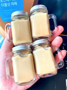 1 peça/2 peças/6 peças de mini xícaras de Espresso, recipiente portátil para café, garrafa de café de bolso, garrafa de leite de vidro, mini jarra selada de 35 ml.