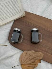 1 peça/2 peças/6 peças de mini xícaras de Espresso, recipiente portátil para café, garrafa de café de bolso, garrafa de leite de vidro, mini jarra selada de 35 ml.