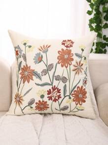 1 Vỏ gối họa tiết hoa và cỏ có thêu vải - Nhiều màu - Xem 13